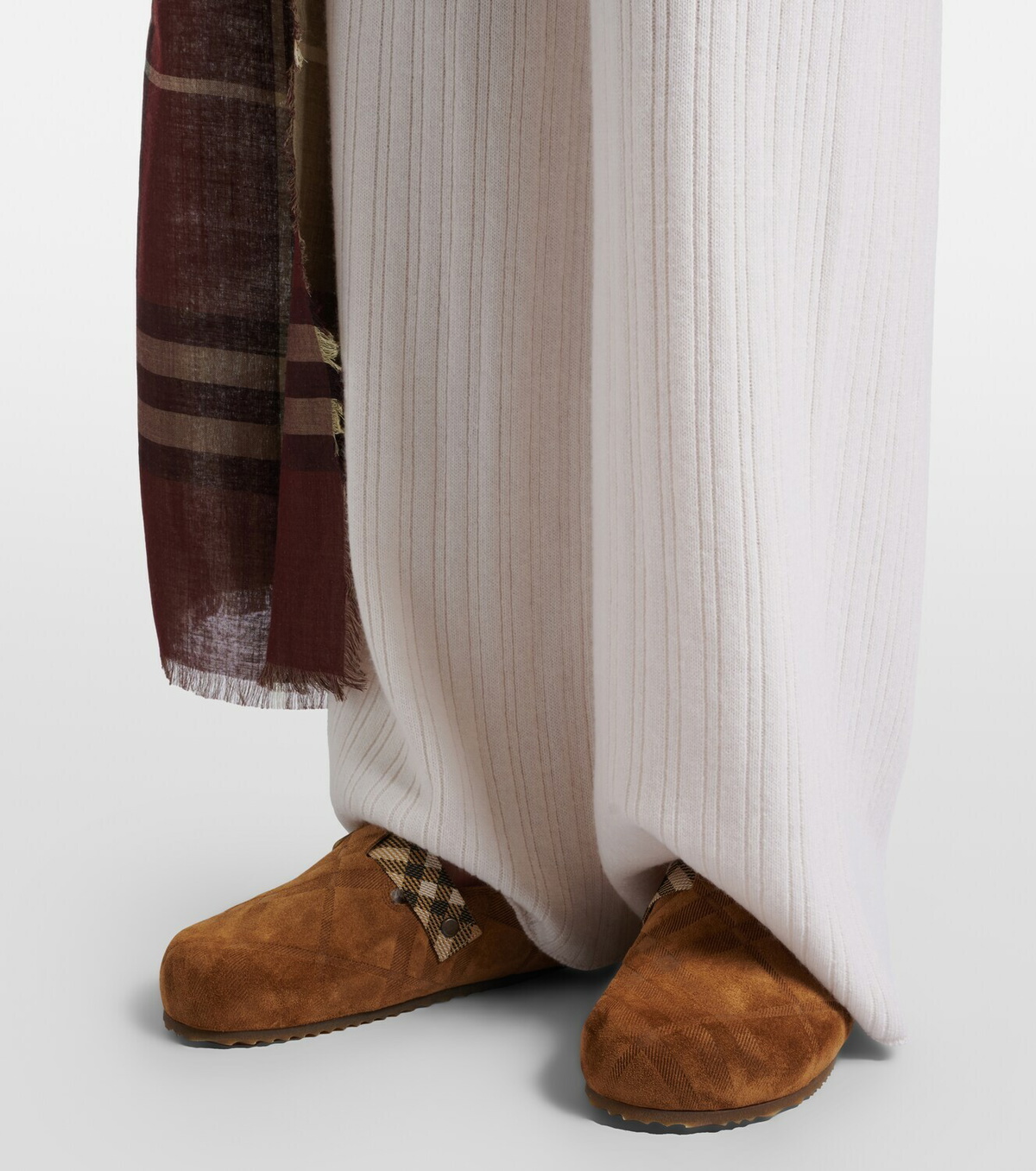 Burberry Urchin shearling-lined suede clogs