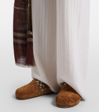 Burberry Urchin shearling-lined suede clogs