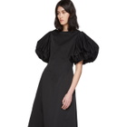 Edit Black Balloon Sleeve Long Dress