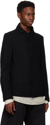 Julius Black Asymmetrical Collar Jacket