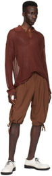 Bonsai Burgundy Drawstring Shorts