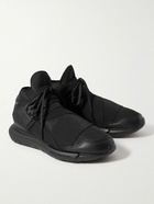 Y-3 - Qasa Neoprene, Webbing and Rubber High Top Sneakers - Black