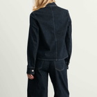 Closed Women's Striped Denim Jacket in Dark Blue