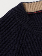 Brunello Cucinelli - Ribbed Cotton Sweater - Blue