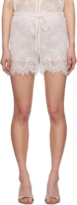 Photo: Blumarine White Rébrodé Shorts