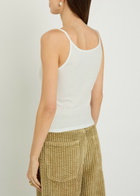Bode Companion Embroidered Cotton Tank Cream