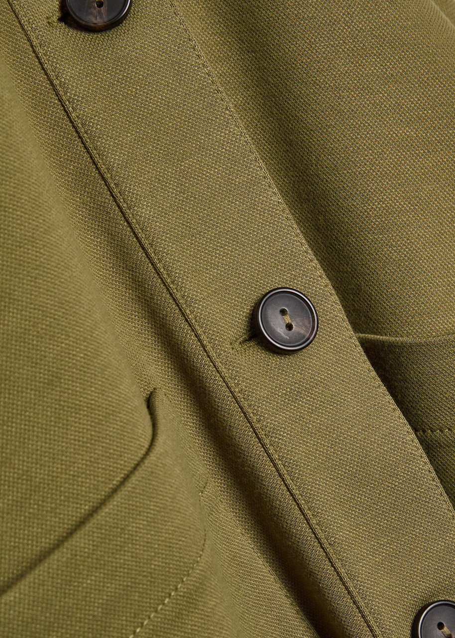 Vince Jersey-knit Jacket Olive
