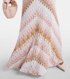 Missoni Zig Zag lamé maxi skirt