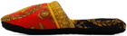 Versace Red & Black I Heart Baroque Slippers