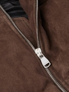 Valstar - Locke Wool-Trimmed Quilted Suede Down Gilet - Brown