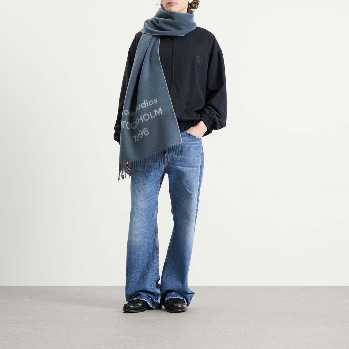Acne Studios Venus 1996 Scarf in Faded Indigo 