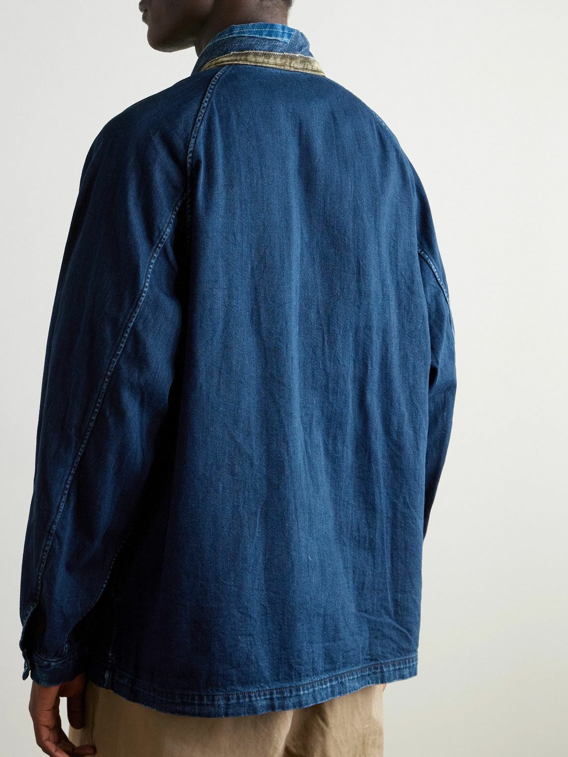 KAPITAL - Tiger Juddbhan Patchwork Corduroy-Trimmed Denim