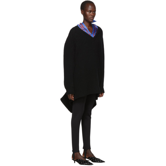 Balenciaga Scarf Detail Wool Jumper, $745 | farfetch.com
