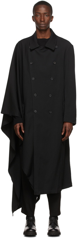 Photo: Yohji Yamamoto Black Wool Trench Coat