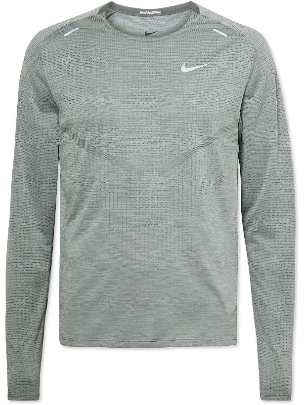 Photo: Nike Running - Recycled Dri-FIT ADV Techknit Ultra Running T-Shirt - Gray