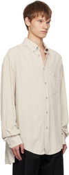 Mugler Gray Pierced Shirt