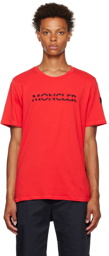 Moncler Red Cotton T-Shirt