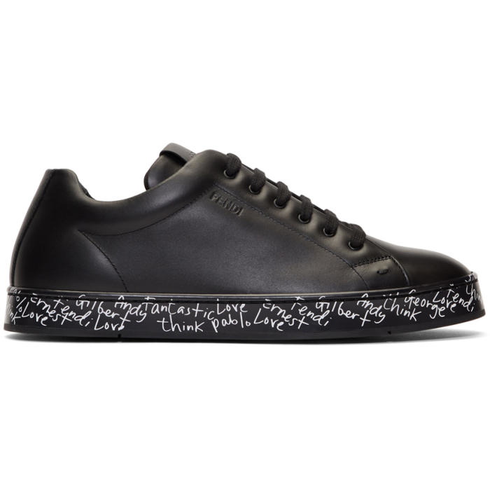 Photo: Fendi Black Fendi Vocabulary Sneakers 