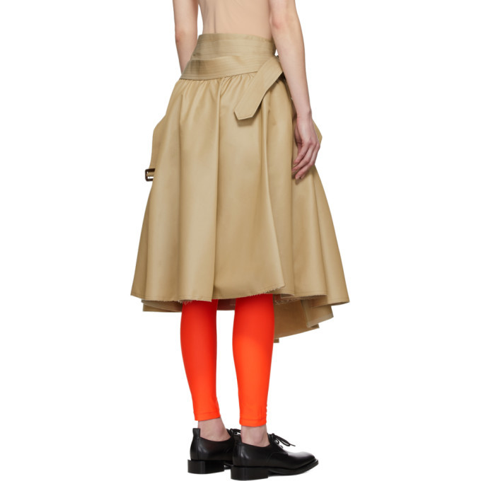Junya Watanabe Beige Voluminous Trench Skirt Junya Watanabe