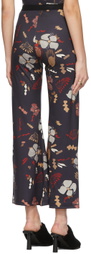 ELLISS SSENSE Exclusive Black Ditsy Floral Cut-Out Trousers