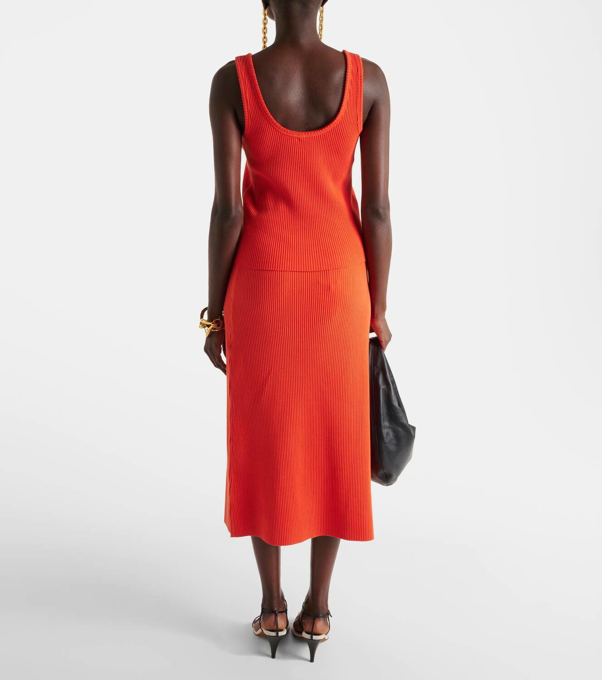 Vince Ribbed-knit cotton-blend tank top