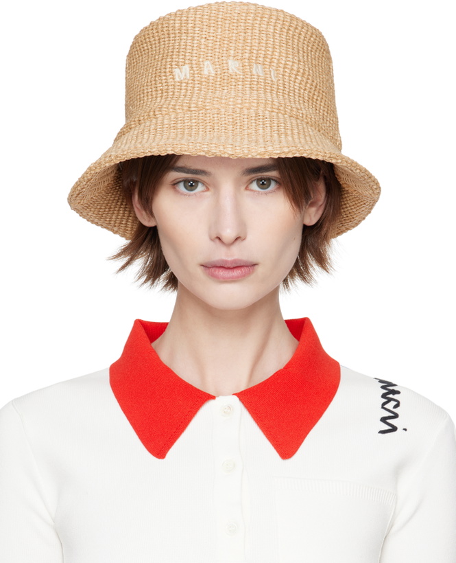 Photo: Marni Beige Rafia Bucket Hat