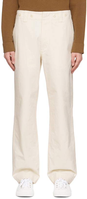 Photo: MHL by Margaret Howell Off-White Cotton Trousers