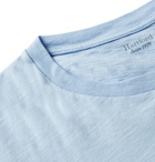 Hartford - Printed Slub Cotton-Jersey T-Shirt - Blue