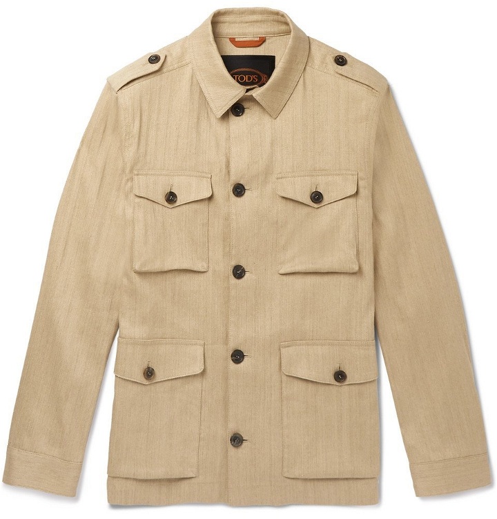 Photo: Tod's - Sahariana Washed Cotton and Linen-Blend Field Jacket - Beige
