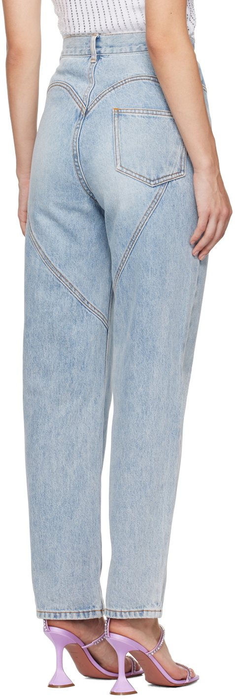 AREA Blue Crystal Slit Jean AREA