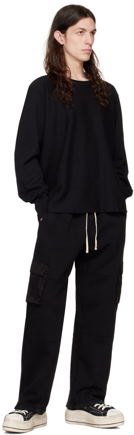 Les Tien Black Paneled Cargo Pants Les Tien