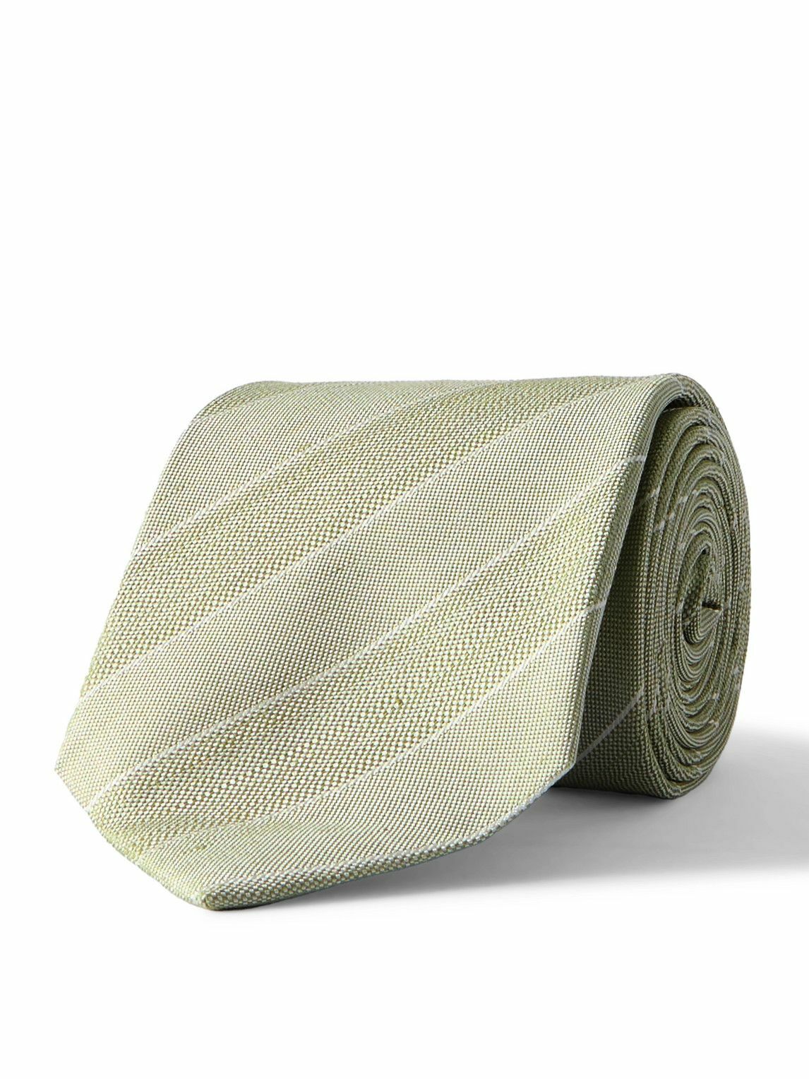 Richard James - 8cm Striped Silk and Linen-Blend Tie