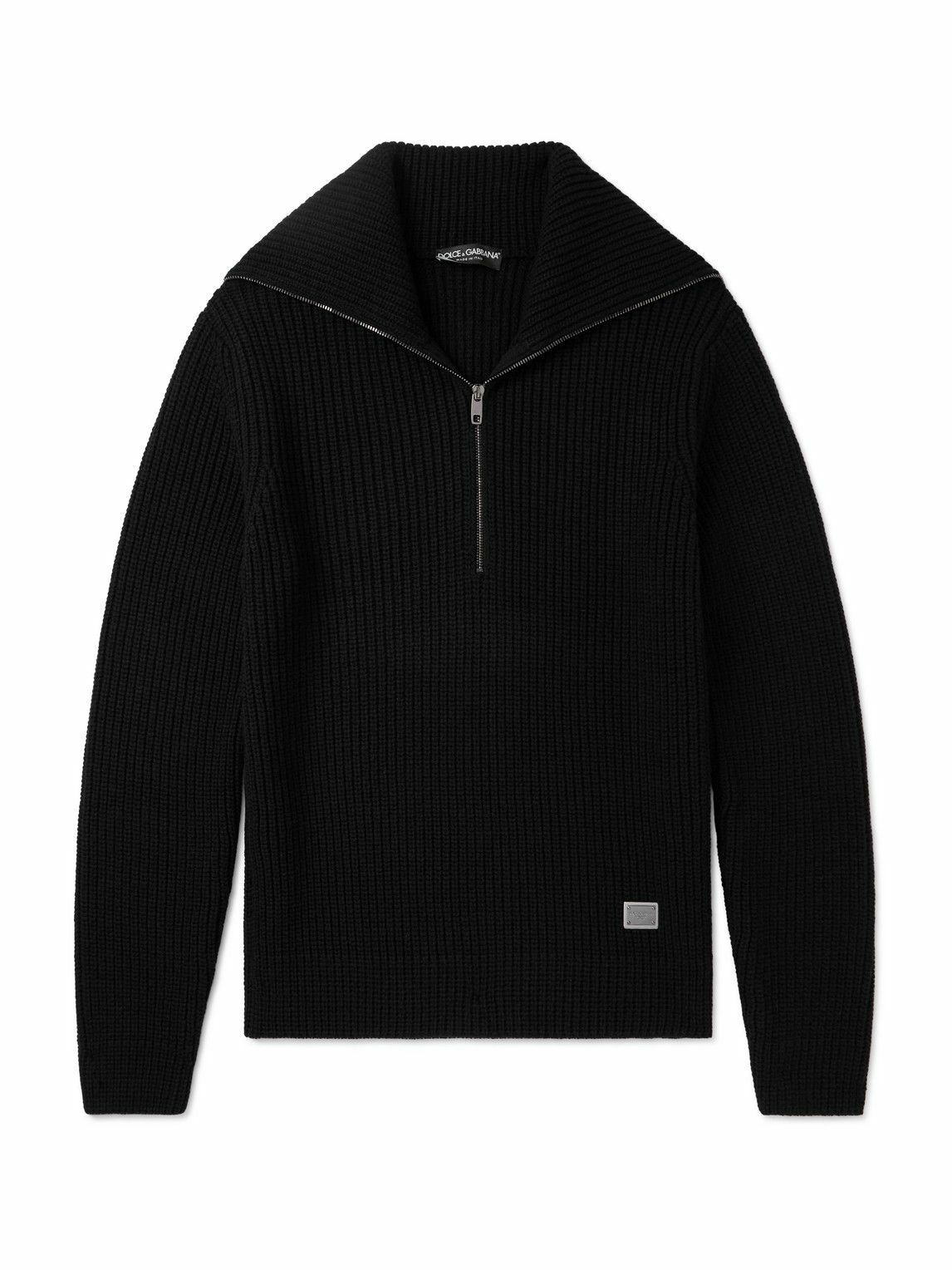 【Dolce&Gabbana】 DG alpaca and wool-blend sweater Dolce&Gabbana DG alpaca and wool-blend sweater Dolce & Gabbana
