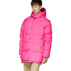 Kenzo Pink Down Elongated Puffer Jacket