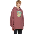 Acne Studios Pink Dinosaur Print Hoodie