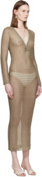 Valentino Gold Tailored Elegance Lurex Maxi Dress