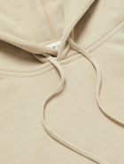 SAINT LAURENT - Logo-Print Cotton-Jersey Hoodie - Neutrals
