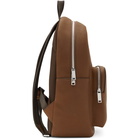 Boss Brown Leather Crosstown Backpack