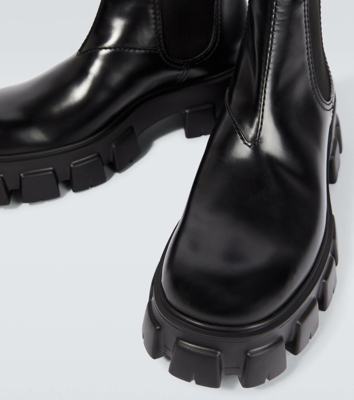 Prada Monolith leather Chelsea boots