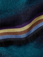 Paul Smith - Frayed Striped Knitted Scarf