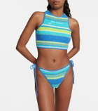 Ganni - Crochet cotton bikini top
