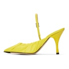 Acne Studios Yellow Leather Beatrice Slingback Heels
