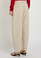 Eileen Fisher Barrel-leg Cotton Trousers Beige