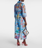 Dolce&Gabbana Capri printed silk beach cover-up
