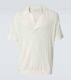 King & Tuckfield Open-knit wool polo sweater