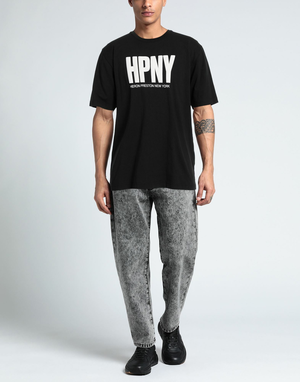Heron Preston Mens T-shirt in Black