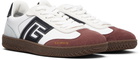 BALMAIN White Swan Suede & Nylon Sneakers