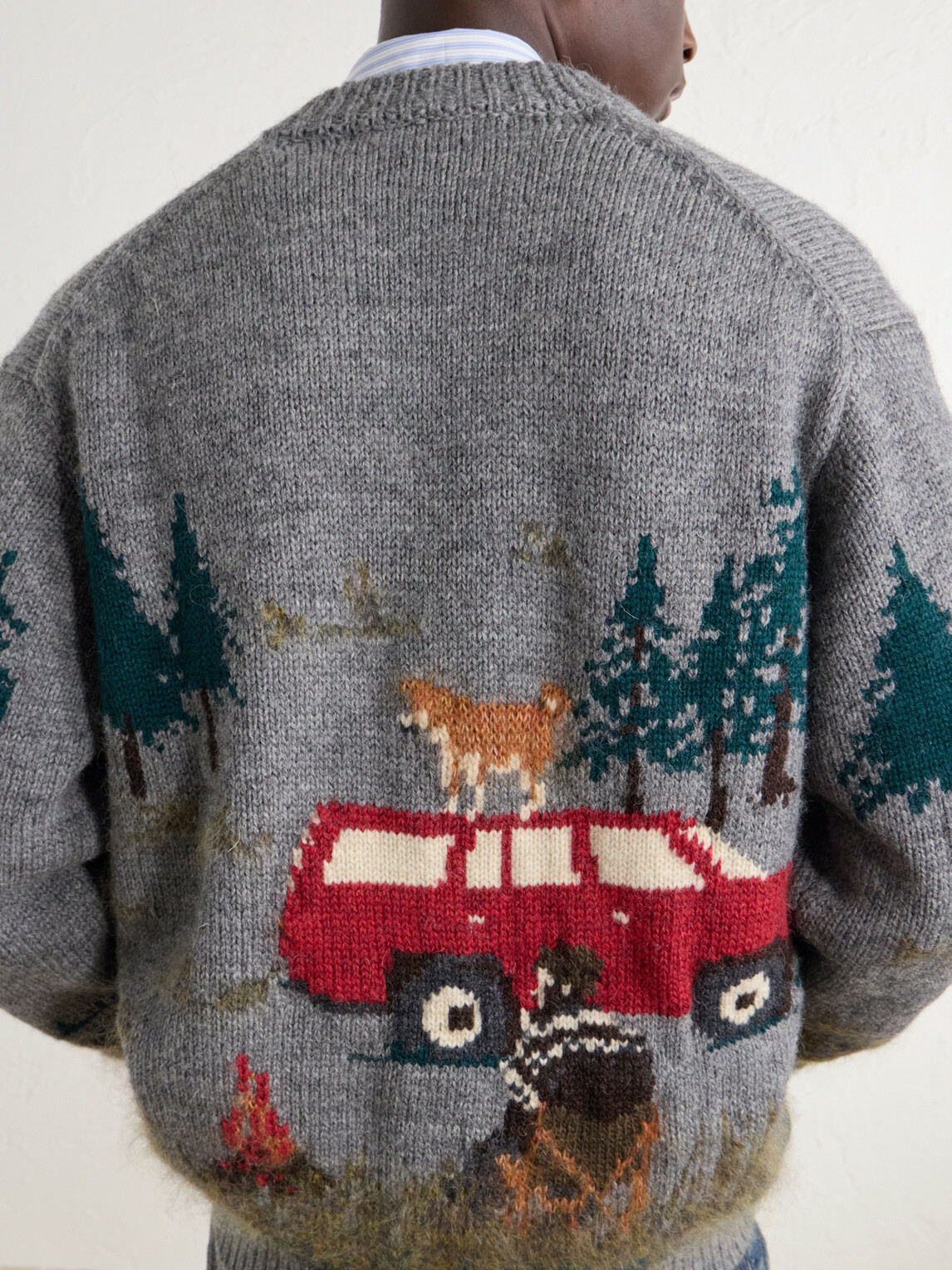 Junya Watanabe - Intarsia-Knit Wool-Blend Cardigan - Gray