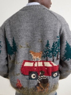 Junya Watanabe - Intarsia-Knit Wool-Blend Cardigan - Gray