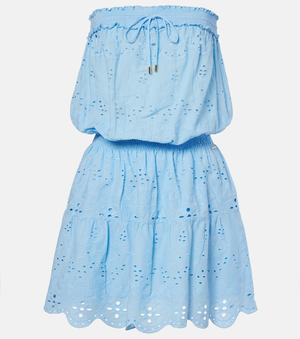 Melissa Odabash Colette broderie anglaise cotton minidress